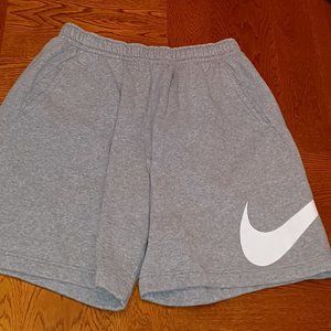 NIKE Light Gray Swoosh Sweat Shorts NWOT